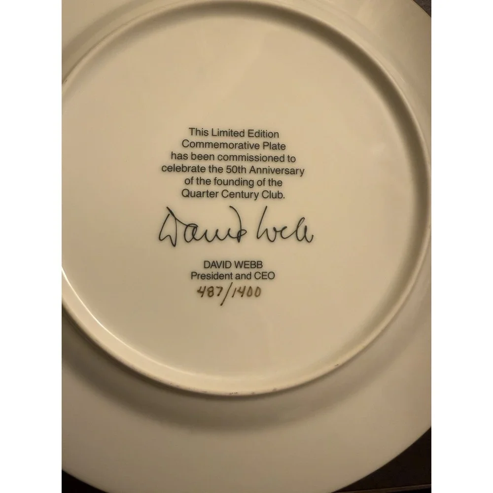 Lever Brothers Anniversary Plate 1941-1991 Quarter Century Club With COA 10 3/8